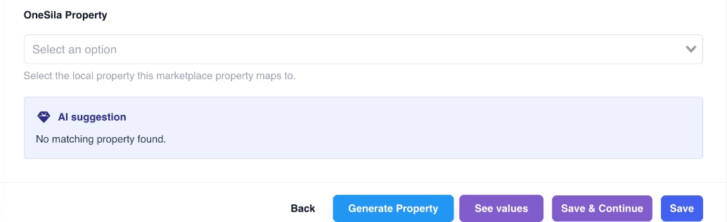No matching property found, with Generate Property