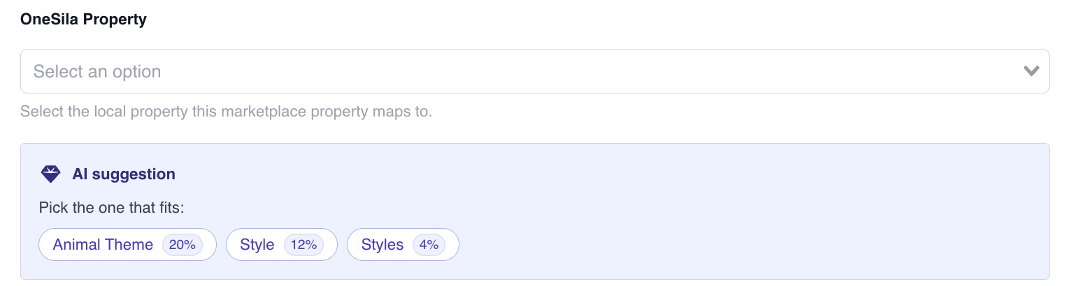 AI suggestion with three options